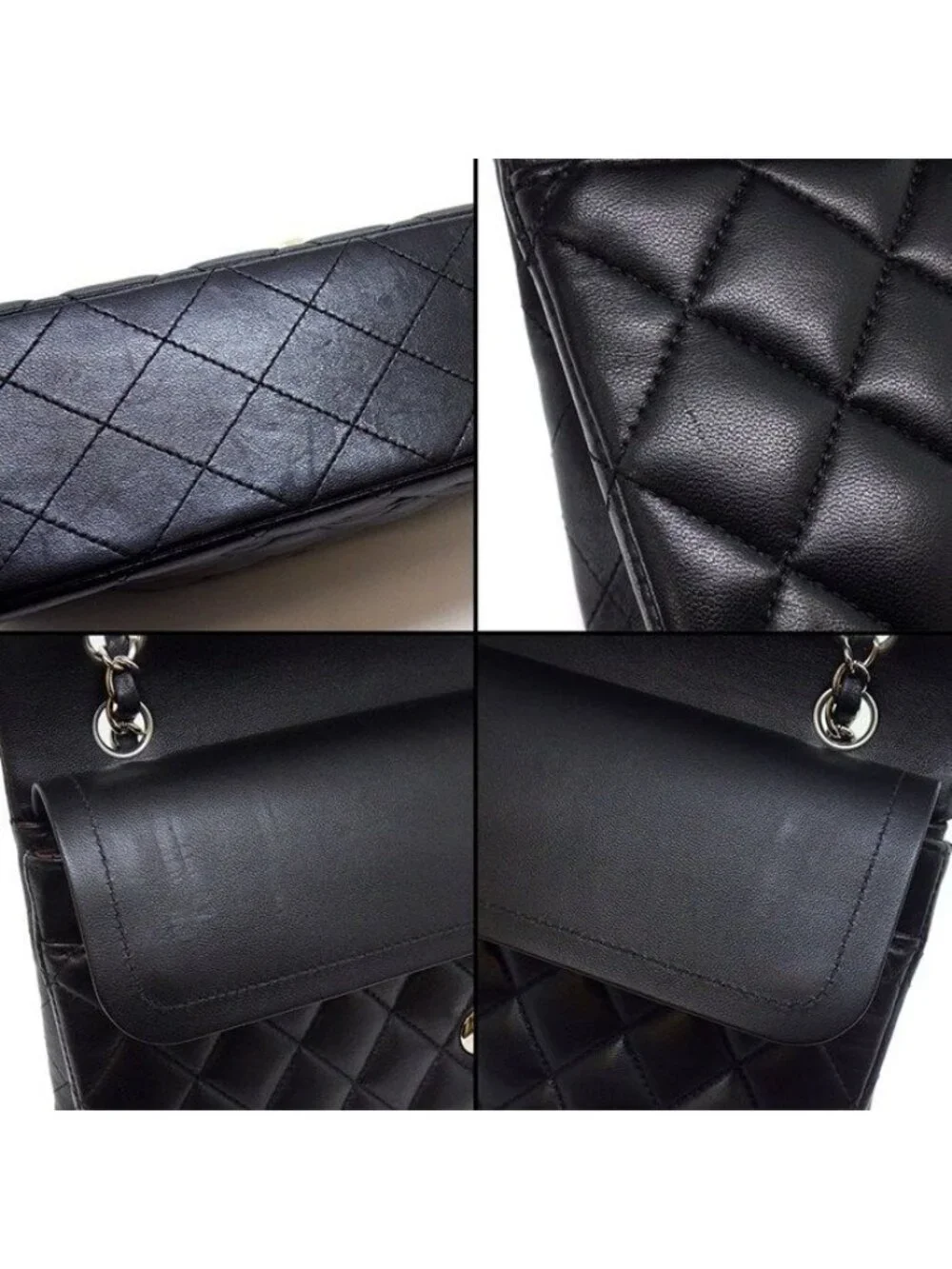 Chanel Shoulder Bag Quilted 25 11.12 Classic Black Bordeaux Lambskin